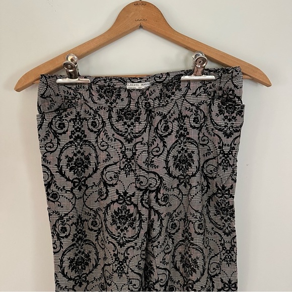 Vintage Alberto Makali Velvet Paisley Plaid Pants Size 4 - Picture 4 of 11
